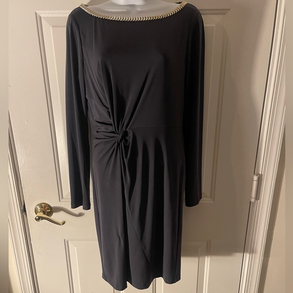 Womens Gray Jessica Simpson Long Sleeve Dress Size 8 - Picture 5 of 7